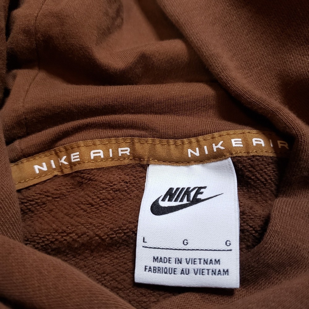 Nike Sweatsuit Women XL Brown Cropped Oversize Hoodie Sweatshirt Jogger Set READ - Picture 4 of 16